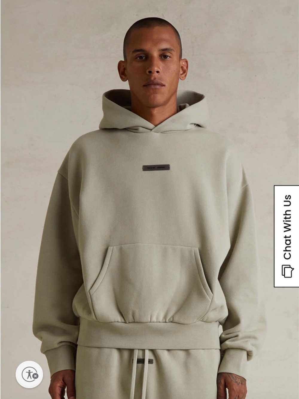 NWT Fear of God ESSENTIALS Abbey Stone Classic Fleece Hoodie - Picture 3 of 6